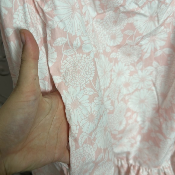 Lisa Marie Fernandez for Target ruffle light pink floral off shoulder dress - Picture 7 of 7